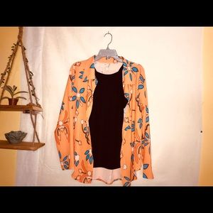 Shirt and floral blouse